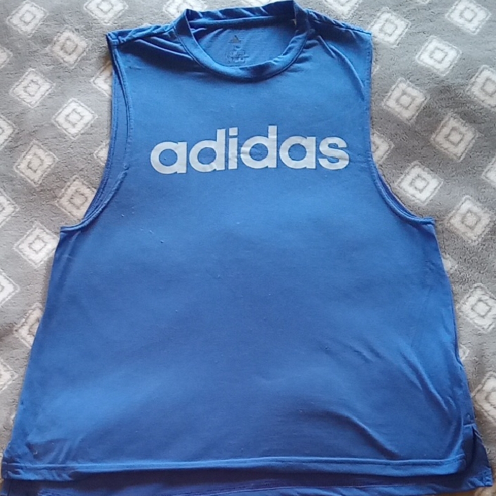 Adidas Blue Sleeveless Tank Top